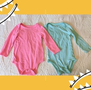 2 Long Sleeve Onesies Size 18 months